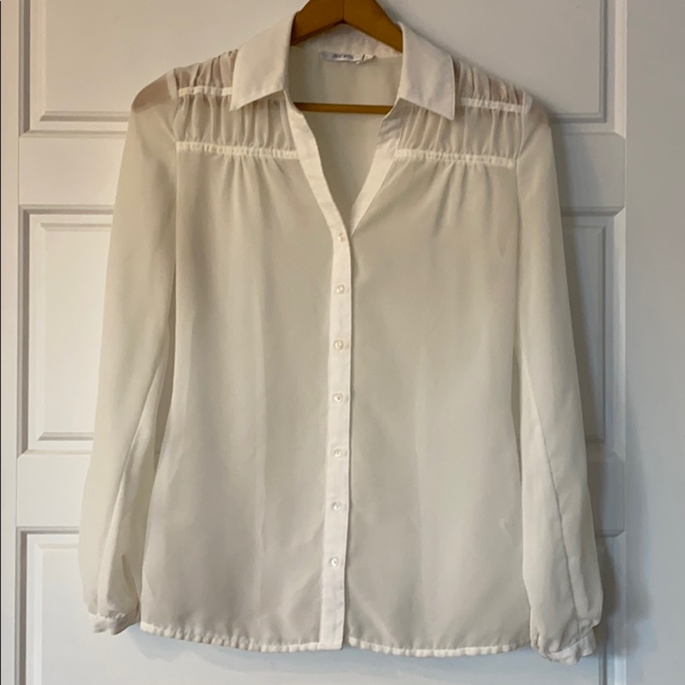 Sheer white blouse